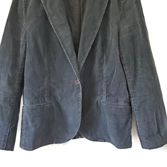 Club Monaco Blue Cotton Textured Blazer - Med - Picture 5 of 13